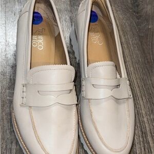 Franco Sarto Woman’s Cream Loafers, size 8.5